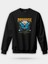 Paradise Kelebek Papatya Siyah Unisex Regular Sweatshirt 1