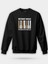 Piyano Yazılı Siyah Unisex Regular Sweatshirt 1