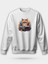 Öğrenci Sarman Sarı Sevimli Kedi Unisex Regular Sweatshirt 1