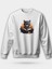 Öğrenci Siyah Sevimli Kedi Unisex Regular Sweatshirt 1