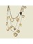 Üç Sıra Ipli Kalp Charmlı Gold Çelik Kolye 45 CM/50CM/60CM 2