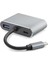 HDX7839 Type-C To Hub Hdtv 4K 30HZ + Type-C + USB + VGA 4ın1 Gri 2