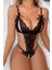 Mulvxley LEY02 Özel Bölgesi Açık Dantelli Siyah Babydoll TM1309 (Mulvix) 5