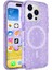 - Apple iPhone 16 Pro - Kılıf Magsafe Şarj Özellikli Parlayan Simli Saydam Renkli Allstar Kapak - Mor - T33212 1
