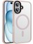 Apple iPhone 16 - Kılıf Mat Arka Yüzey Wireless Şarj Özellikli Flet Magsafe Kapak - Rose Gold 1