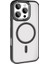 Apple iPhone 16 Pro Max - Kılıf Wireless Şarj Özellikli Krom Magsafe Silikon Kapak - Mavi 3
