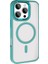 Apple iPhone 16 Pro Max - Kılıf Wireless Şarj Özellikli Krom Magsafe Silikon Kapak - Mavi 5