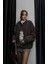 Acı Kahve Şapkalı Teddy Baskılı Sweatshirt 3