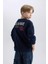 Erkek Çocuk Oversize Geniş Kalıp Bisiklet Yaka Sırt Baskılı Sweatshirt D7402A825SP 1