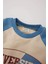 Erkek Bebek 2'li Takım Bisiklet Yaka Baskılı Sweatshirt Beli Lastikli Eşofman Altı E0324A525SP 3