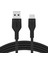 Boostcharge Flex Silikon USB Tip C - A Kablosu (2m/6,6ft), USB Usb-If Sertifikalı Usb-C Şarj Kablosu - Siyah 1