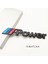 M Power 3D Metal Siyah ve Gümüş Stıcker Bmw Güç Rozet Araba Aksesuarı (13.8 cm x 2.3 Cm) 2 Adet 3