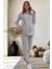6102 Gri Hamile Lohusa Pijama Takımı 1
