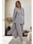6170 Gri Hamile Lohusa Sabahlıklı Pijama Takımı 1