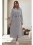 6170 Gri Hamile Lohusa Sabahlıklı Pijama Takımı 2