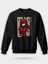 Asuka Evangelion Siyah Unisex Regular Sweatshirt 1