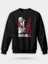 Eren Attack On Titan Kırmızı Siyah Unisex Regular Sweatshirt 1