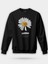 Flawsome Papatya Siyah Unisex Regular Sweatshirt 1