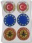 Plaka Pulu Uyumlu Damla Etiket 3X3CM 6 Parça Plaka Stikcer 1