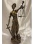 Avukat Adalet Kadın Heykeli Themis Terazi Dekoratif Hakim Kılıçlı Gold Siyahlı Eskitme 30 cm 5