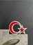 Şanlı Ay Yıldız Türk Bayrağı Biblo Tablo 20 cm 3