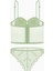 Rosali Dantelli Büstiyer Sütyen Külot Takım - Soft Push Up, Dolgulu - Fashion - 2501 - Yeşil 2