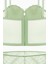 Rosali Dantelli Büstiyer Sütyen Külot Takım - Soft Push Up, Dolgulu - Fashion - 2501 - Yeşil 3