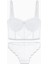 Rosali Dantelli Büstiyer Sütyen Külot Takım - Soft Push Up, Dolgulu - Fashion - 2501 - Ekru 1