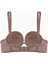 Olympos 2537 Bronz Kahve Double Push Up / Ekstra Dolgulu Midesiz Straplez Mikro Basic Sütyen 2