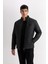 Su İtici Slim Fit Suni Deri Mont Dar Kesim Dik Yaka Fermuarlı Cepli B3568AX25SP 1