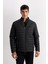 Su İtici Slim Fit Suni Deri Mont Dar Kesim Dik Yaka Fermuarlı Cepli B3568AX25SP 4