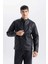 Su İtici Slim Fit Dar Kesim Dik Yaka Fermuarlı Suni Deri Mont D6241AX25SP 1