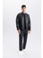 Su İtici Slim Fit Dar Kesim Dik Yaka Fermuarlı Suni Deri Mont D6241AX25SP 2