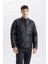 Su İtici Slim Fit Dar Kesim Dik Yaka Fermuarlı Suni Deri Mont D6241AX25SP 4