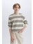 Erkek Çocuk Bisiklet Yaka Çizgili Sweatshirt D7716A825SP 1