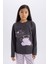 Kız Çocuk Pijama Takımı Baskılı Uzun Kollu Üst Esnek Belli Desenli Uzun Alt E0532A825SP 4