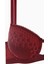 Fashion 2510 Bordo Çapraz Lastik Detaylı Dantelli Double Push Up Dekolte Sütyen 2