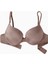 Andes 2527 Bronz Kahve Double Push Up / Ekstra Dolgulu Mikro Basic Sütyen 1