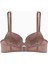 Andes 2527 Bronz Kahve Double Push Up / Ekstra Dolgulu Mikro Basic Sütyen 2