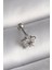 316L Çelik Gümüş Renk Zirkon Taşlı Yıldız Model Tragus Piercing 1