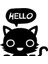 Hello Kedi Sticker 10 x 10 cm 1