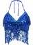 Oryantal Dans Kostüm Üstleri Bağı Üst Giyim Parti Clubwear Mavi (Yurt Dışından) 1