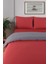 Organik Pamuk Akfil Çift Taraflı Nevresim Takımı Tek Kişilik 160X220 cm Bordo Antrasit 2