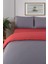 Organik Pamuk Akfil Çift Taraflı Nevresim Takımı Tek Kişilik 160X220 cm Bordo Antrasit 3