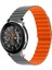 Huawei Gt2 46MM Uyumlu Krd-52 Kordon Zore - Gri-Turuncu 1