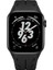 Apple Watch 44MM KRD-127 Metal Tokalı Silikon Kordon-Siyah 2