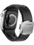 Apple Watch 44MM KRD-127 Metal Tokalı Silikon Kordon-Siyah 3
