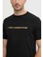 Erkek Bisiklet Yaka T-Shirt Siyah 755462551235 T-Shırt Crewneck 2