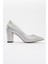 Kadın Ökçeli Stiletto Gümüş Dalgalı Sim 2