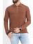 Polo Yaka Fermuarlı Erkek Sweatshirt Kahve - 20128.1874. 1